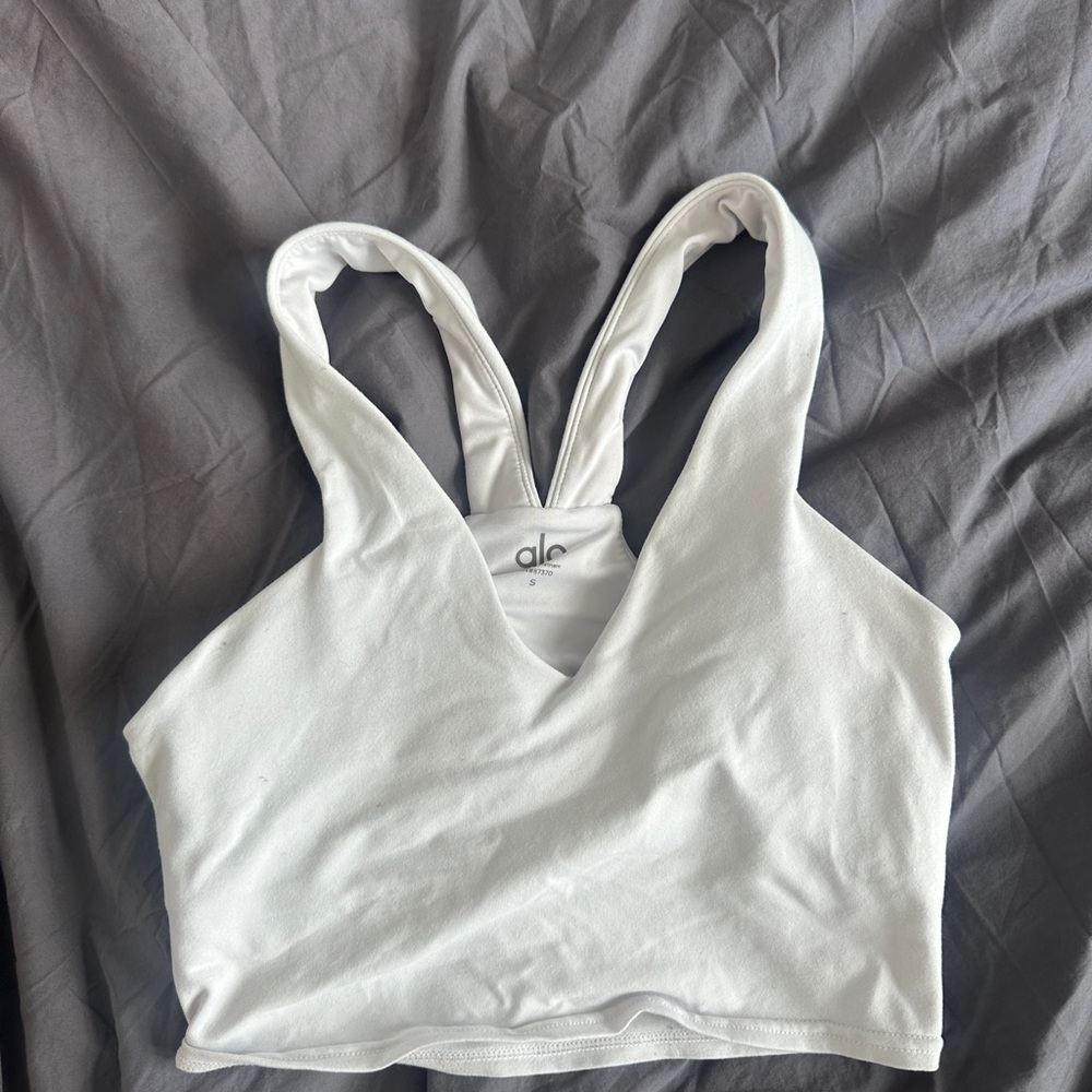 ALO Yoga White Crop Top